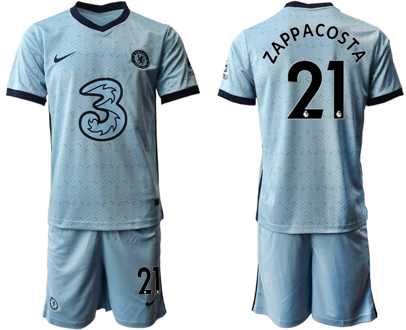 Men 2020-2021 club Chelsea away Light blue #21 Soccer Jerseys->chelsea jersey->Soccer Club Jersey